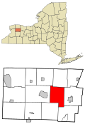 Genesee County New York incorporated and unincorporated areas Stafford highlighted
